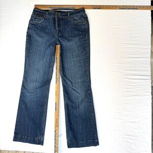 Lands’ End Original Fit Modern Waist Boot Leg Denim Jeans size 10